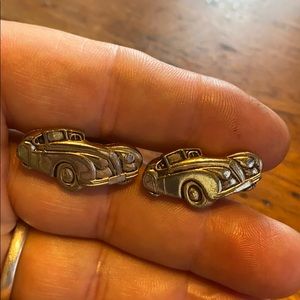 Vintage Anson gold tons roadster style car bullet toggle cuff links